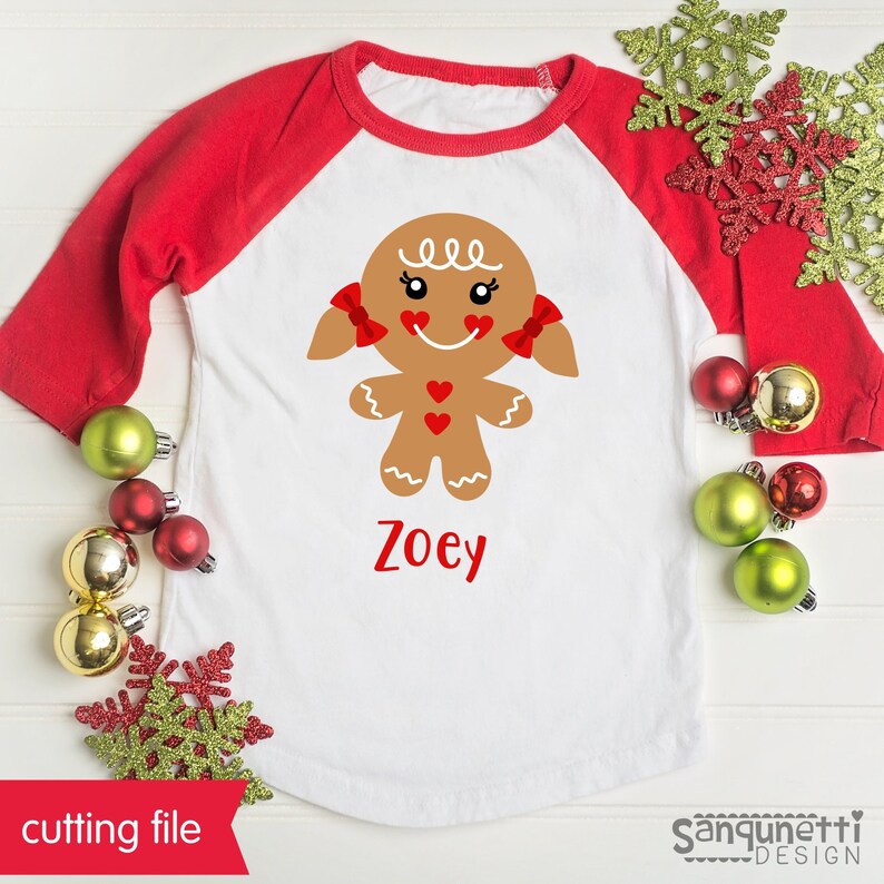 Download Christmas gingerbread girl svg cut file for silhouett and | Etsy