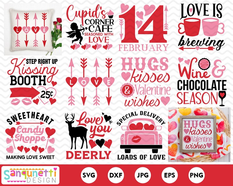 Valentine Sign SVG Bundle Valentine Clipart Bundle Valentine Etsy