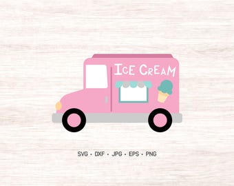 Camión de helados SVG, archivo de corte de verano para silueta o cricut