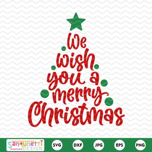 Wir wünschen Ihnen eine frohe Weihnachten SVG - Feiertagsbaum-Design