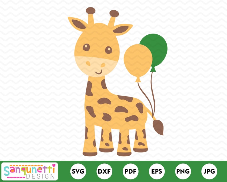 Download Birthday Giraffe SVG Party cutting file zoo or safari ...