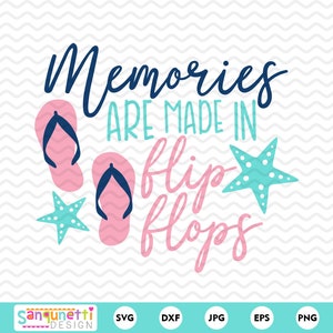 思い出はビーチサンダルで作られる SVG、夏のカットファイル