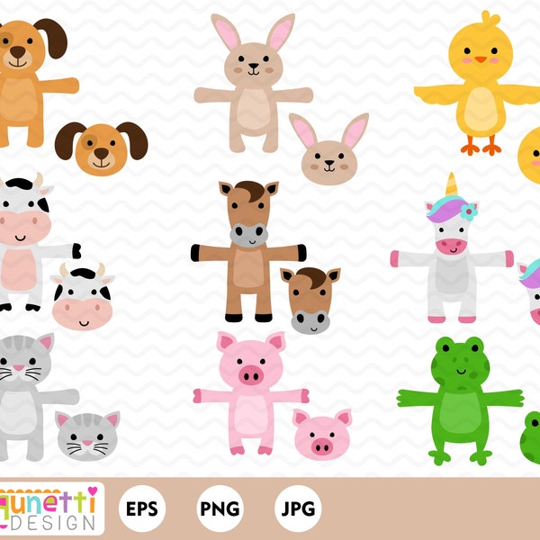 Candy Huggers clipart, print and cut animal digital art, instant download