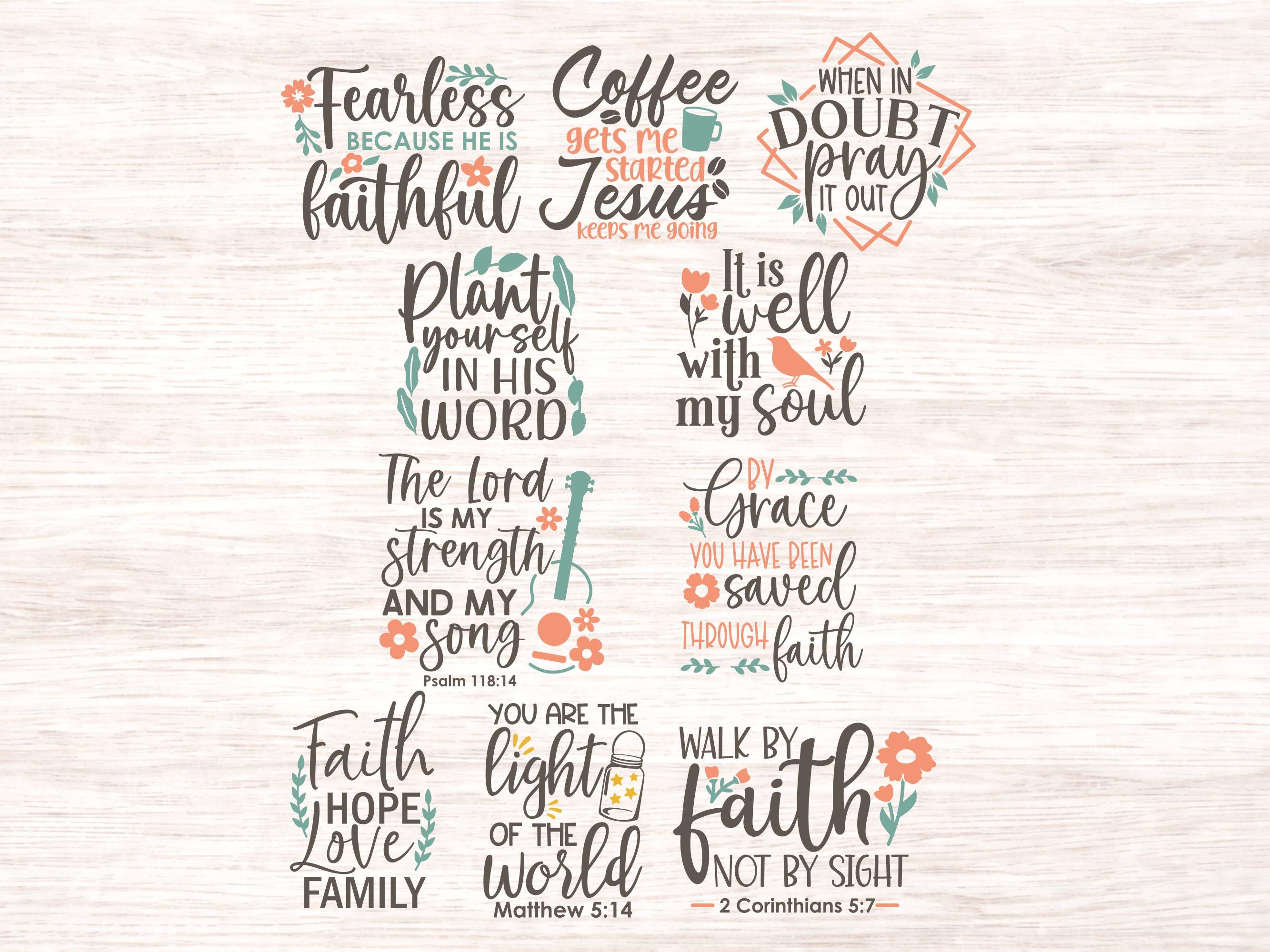 Spray Faith Lettering Faith Lettering SVG and Clipart, Christian Inspirational Digital Art ...