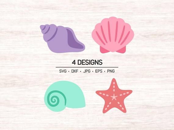 Seashell Clipart Bundle: Beach Shell SVG, Starfish, Conch (Digital Files)