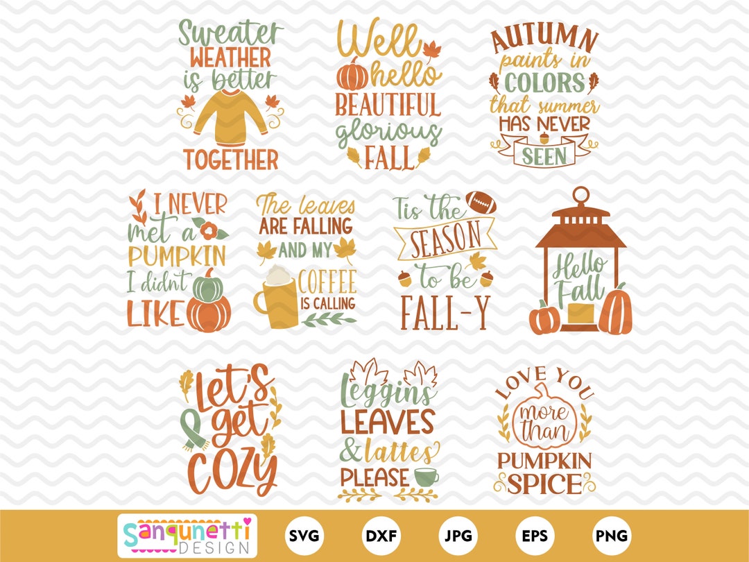 Fall Lettering Svg Fall Lettering SVG Clipart: Autumn Quotes (digital Download) - Etsy