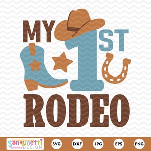 Mein 1. Rodeo SVG | Cowboy Erster Geburtstag Design | Datei zum Downloaden