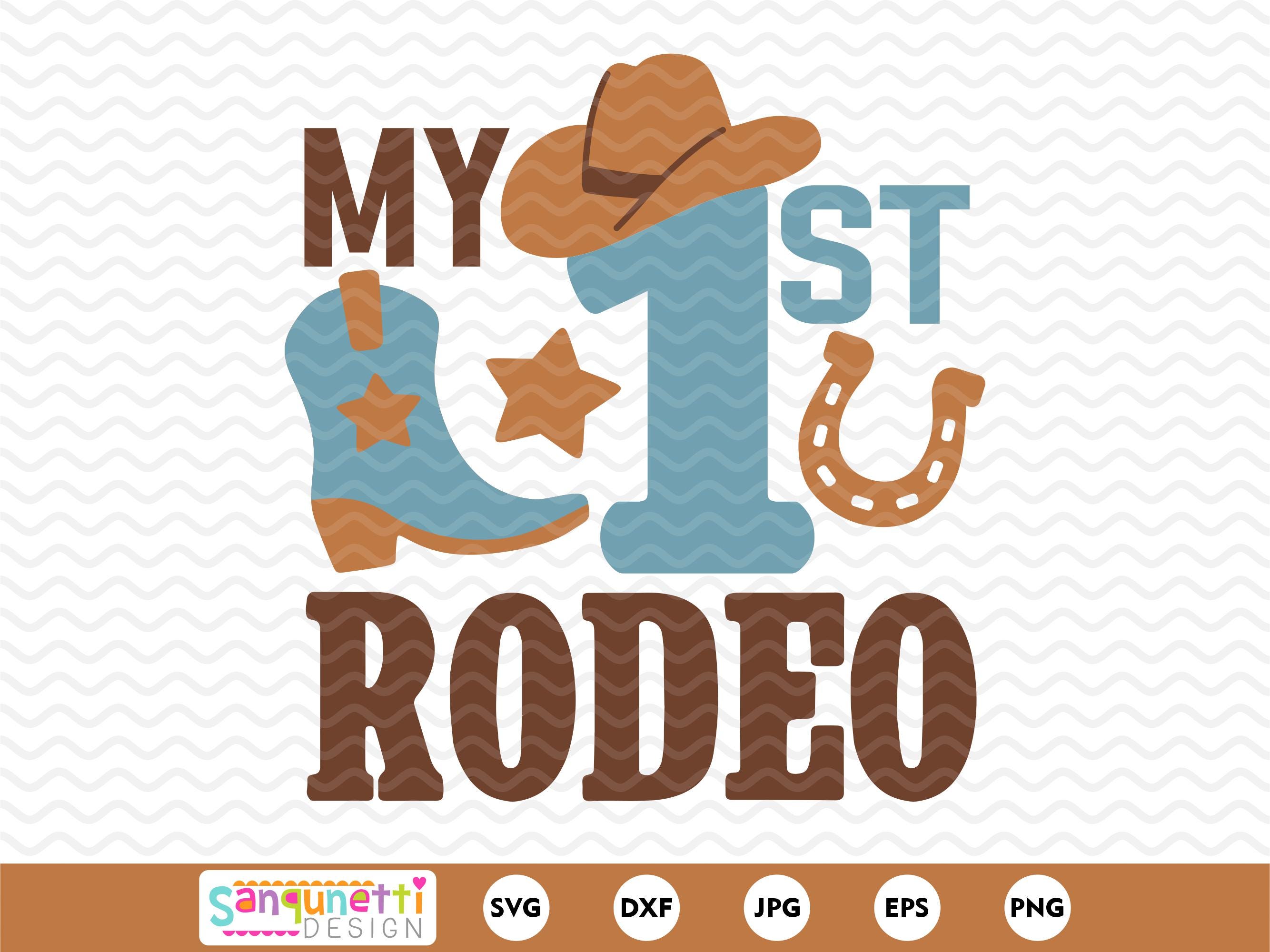 Meu 1º Rodeio SVG | Design de Primeiro Aniversário de Cowboy | Bebê Ocidental PNG SVG