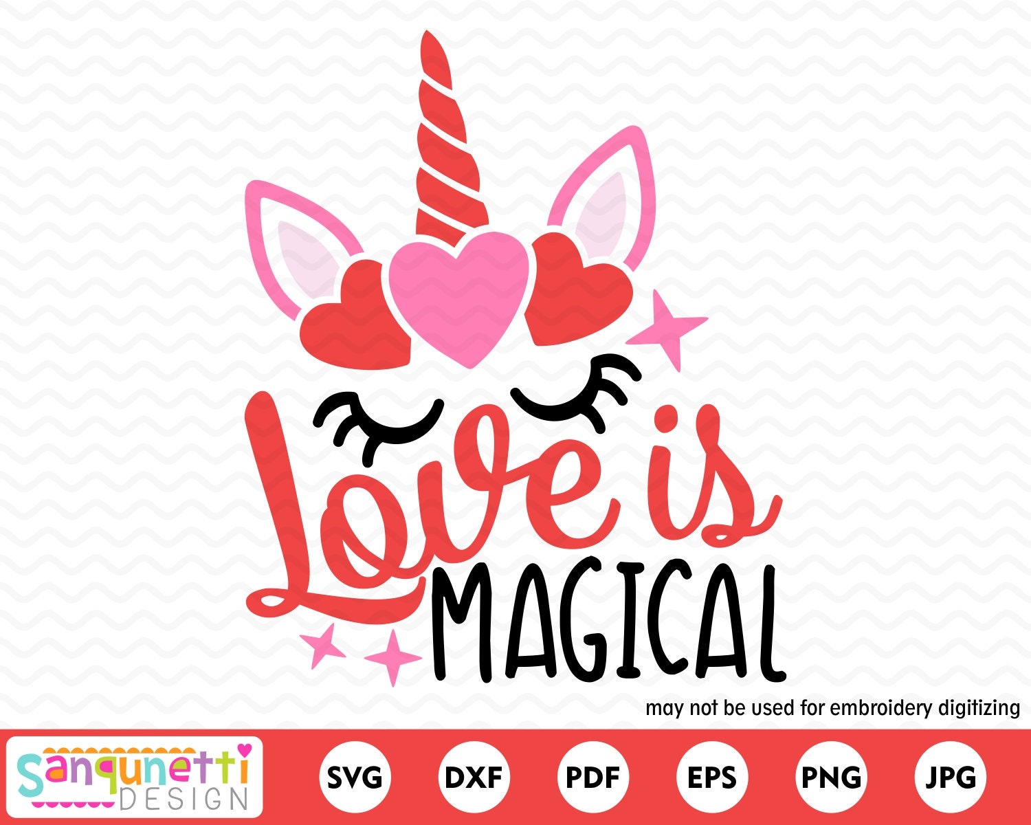 Love is magical unicorn Valentine SVG girls cut file for | Etsy