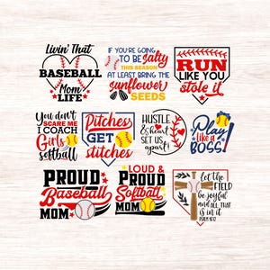 Baseball and Softball clipart , spring sports clipart digital art, instant download image 2