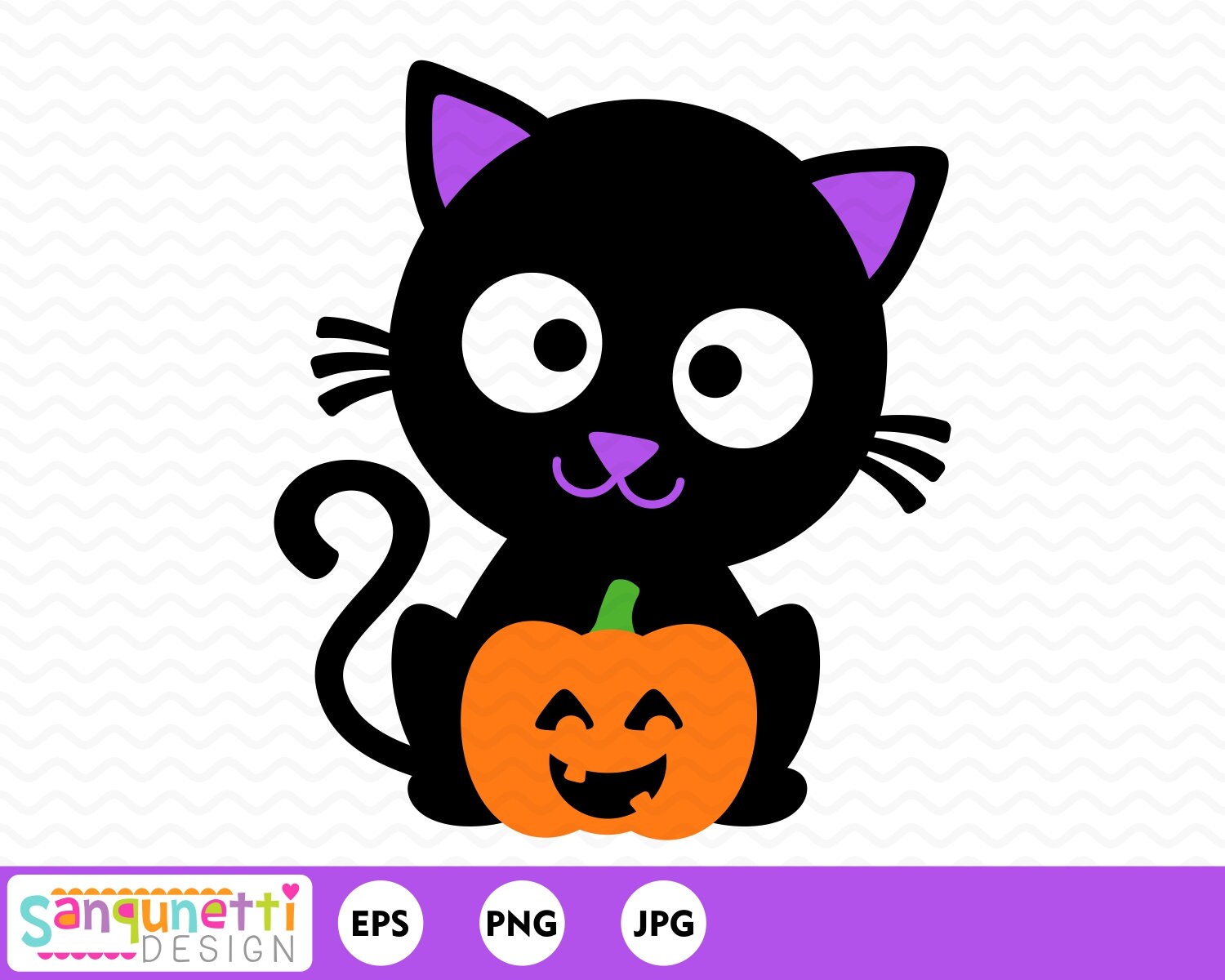 Halloween black cat clipart holding pumpkin Fall halloween ...