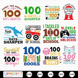 100 days of school SVG bundle, 100 days of school clipart, school shirt SVG