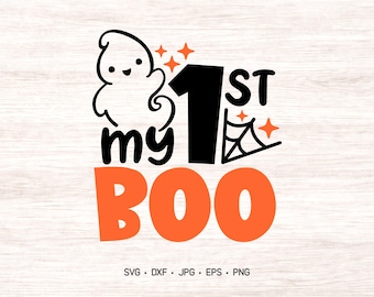 My 1st Boo SVG – Baby's First Halloween Ghost Design (Digital Files)