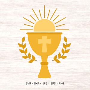 初聖体拝領 SVG: 宗教カットファイル（デジタルダウンロード）