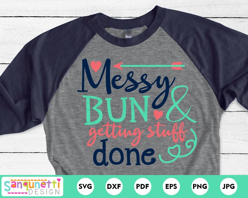 Download Messy Bun svg mom cutting files for silhouette and cricut ...