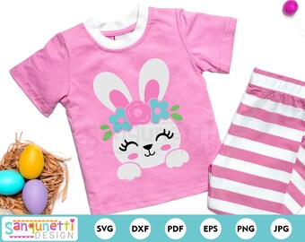 Flowers Bunny Face Cuttable Design SVG PNG DXF & Eps Designs - Etsy