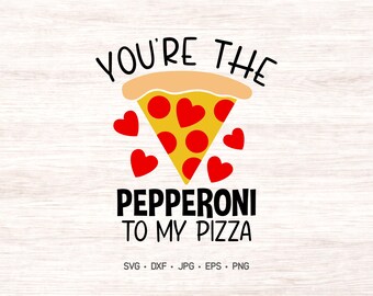 Pizza Valentine SVG: grappig liefdesontwerp (digitale download)