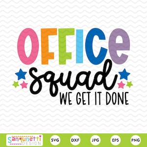 School Office Team SVG- en PNG-ontwerp, Back to School SVG, Front Office-shirts svg