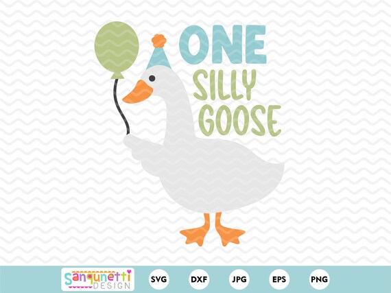 One Silly Goose SVG | 1st Birthday Goose PNG | Farm Animal Party Digital Download