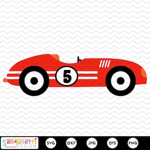 Raceauto SVG, race-snijbestand, transport digitale kunst, silhouet en cricut