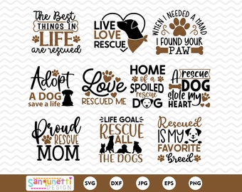 Rescue dog bundle, dog lover svg, rescue dog SVG