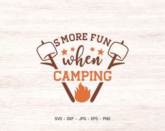 S'more Fun Camping SVG: Summer Quote Digital Art