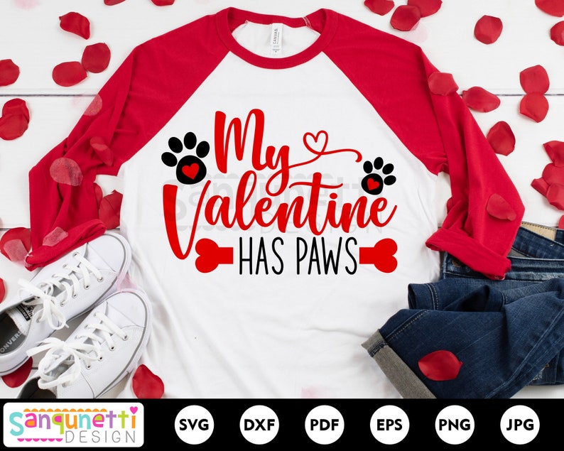 Download My Valentine has paws SVG Dog SVG pet cut file png jpg dxf ...
