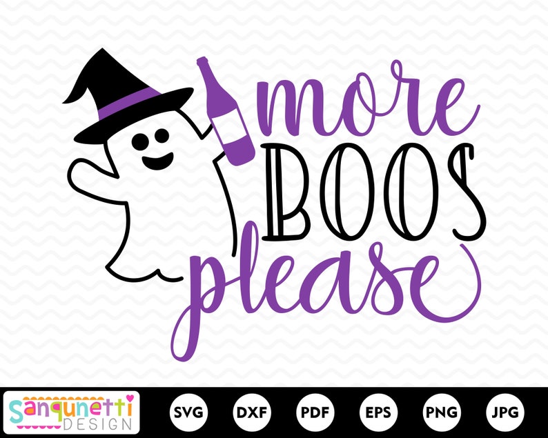 More Boos Please SVG Funny Halloween Halloween drink ghost | Etsy