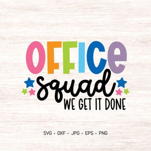 Diseño SVG del equipo de la oficina escolar: Camisetas de regreso a clases (descarga digital)