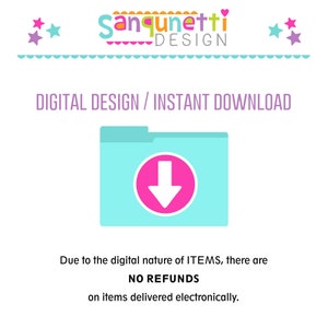 Op de afbeelding: Digitaal downloadpictogram met een blauwe map en een roze pijl die naar beneden wijst. De tekst luidt "DIGITAL DESIGN / INSTANT DOWNLOAD" en "Vanwege de digitale aard van ARTIKELEN zijn er GEEN TERUGBETALINGEN voor elektronisch geleverde artikelen."