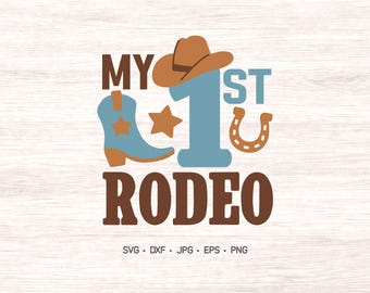 Mi primer rodeo SVG / Diseño de primer cumpleaños de vaquero / Bebé occidental PNG SVG