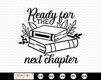 Onto the Next Chapter SVG – Vintage Books Graduation Cut File (digital ...