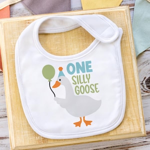 One Silly Goose SVG | 1st Birthday Goose PNG | Farm Animal Party Digital Download image 3