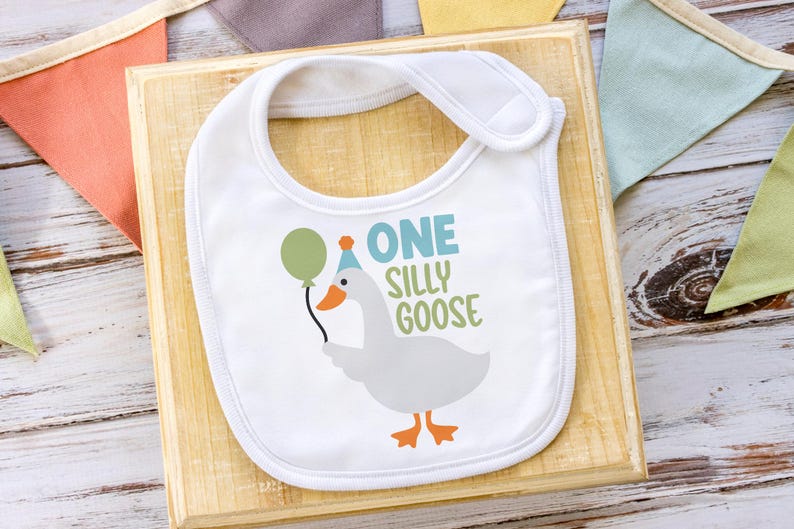 One Silly Goose SVG | 1st Birthday Goose PNG | Farm Animal Party Digital Download image 3