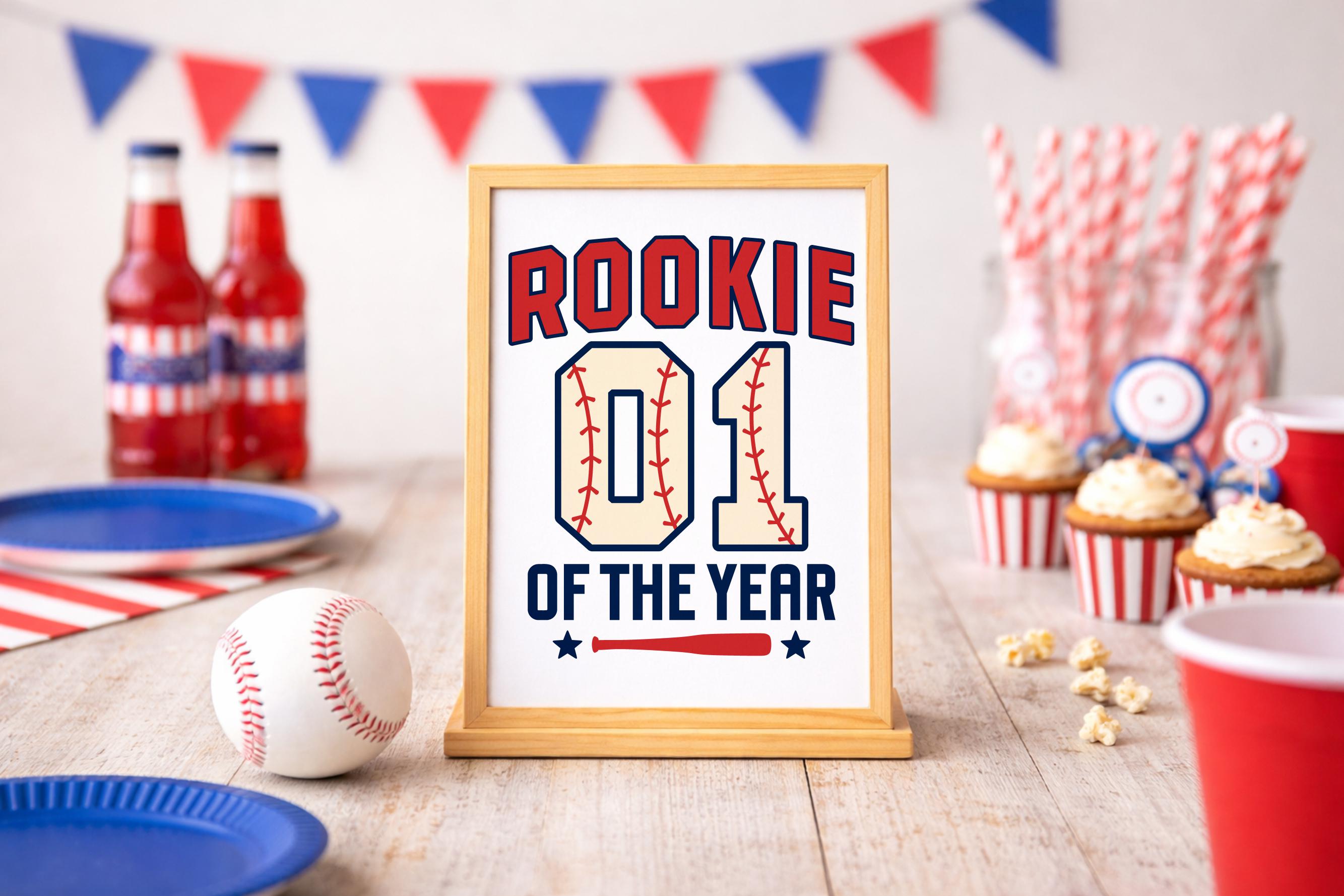 Rookie of the Year Baseball SVG for a First Birthday - Etsy