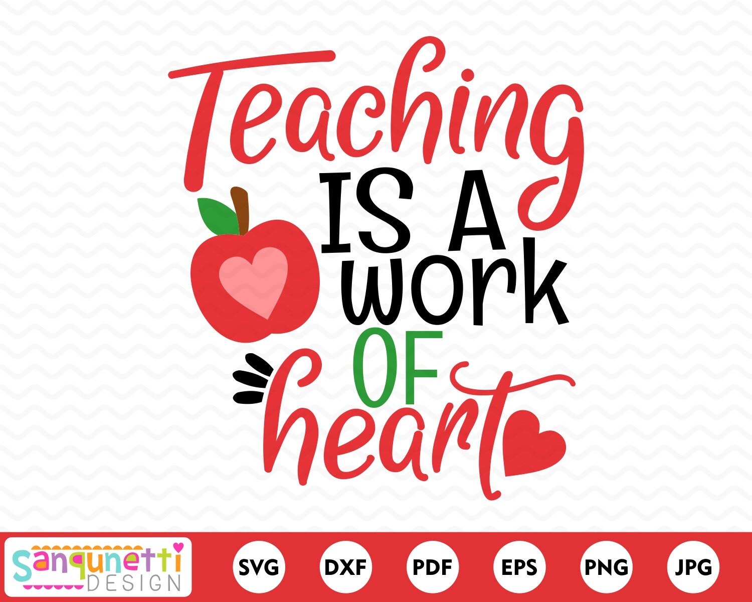 Teaching is a Work of Heart SVG School Teacher Cut File for - Etsy