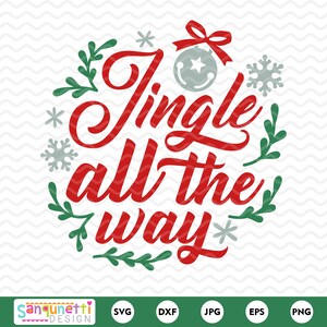 Jingle helemaal-SVG | Ontwerp met belettering van feestdagen | Fijne feestdagen SVG