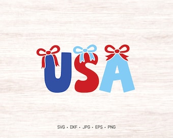 4 juli USA med rosetter SVG: Patriotisk digital fil