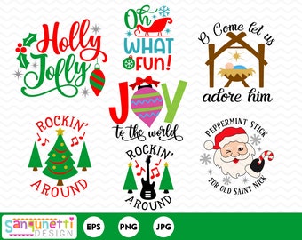 Christmas songs clipart, christmas digital art, instant download, PNG JPG EPS