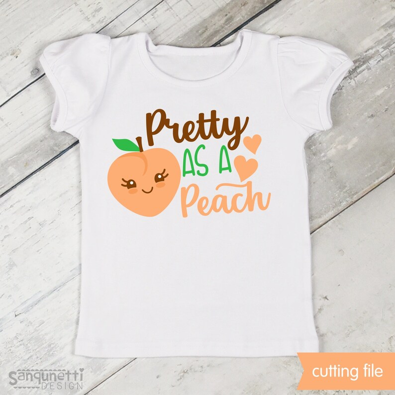Download Pretty as a peach SVG Summer SVG lettering girls fruit | Etsy