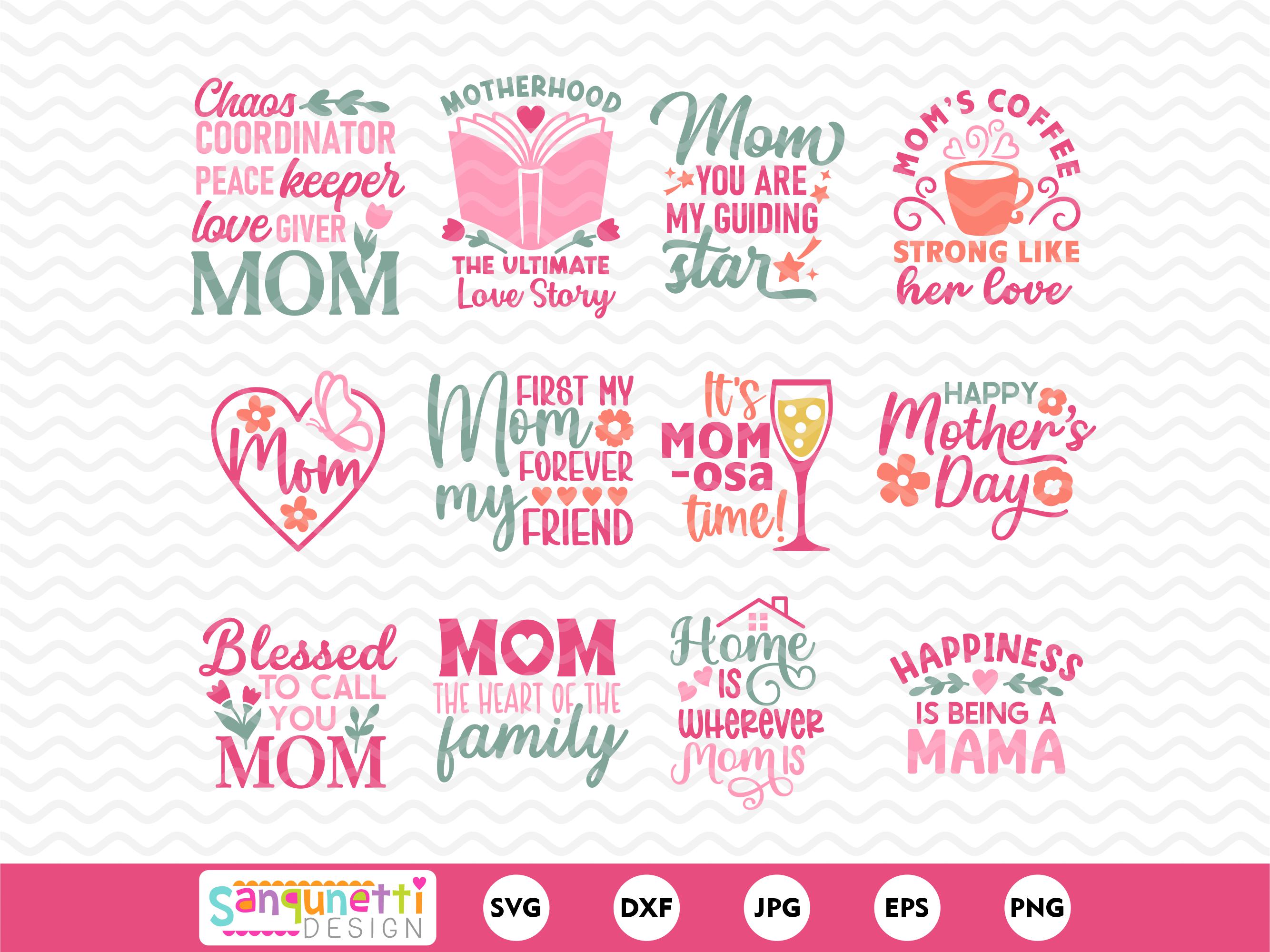 Mother’s Day SVG Bundle | Mom Quotes SVG | Mother's Day Cut Files