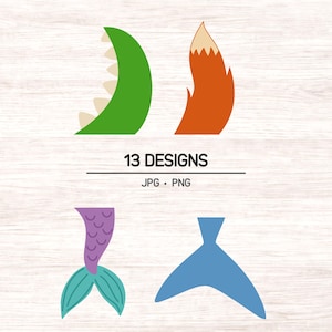 Animal Tails clipart, tail digital art instant download