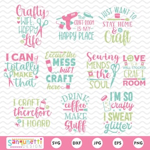 Crafting & sewing clipart bundle , craft hobbies digital, instant download