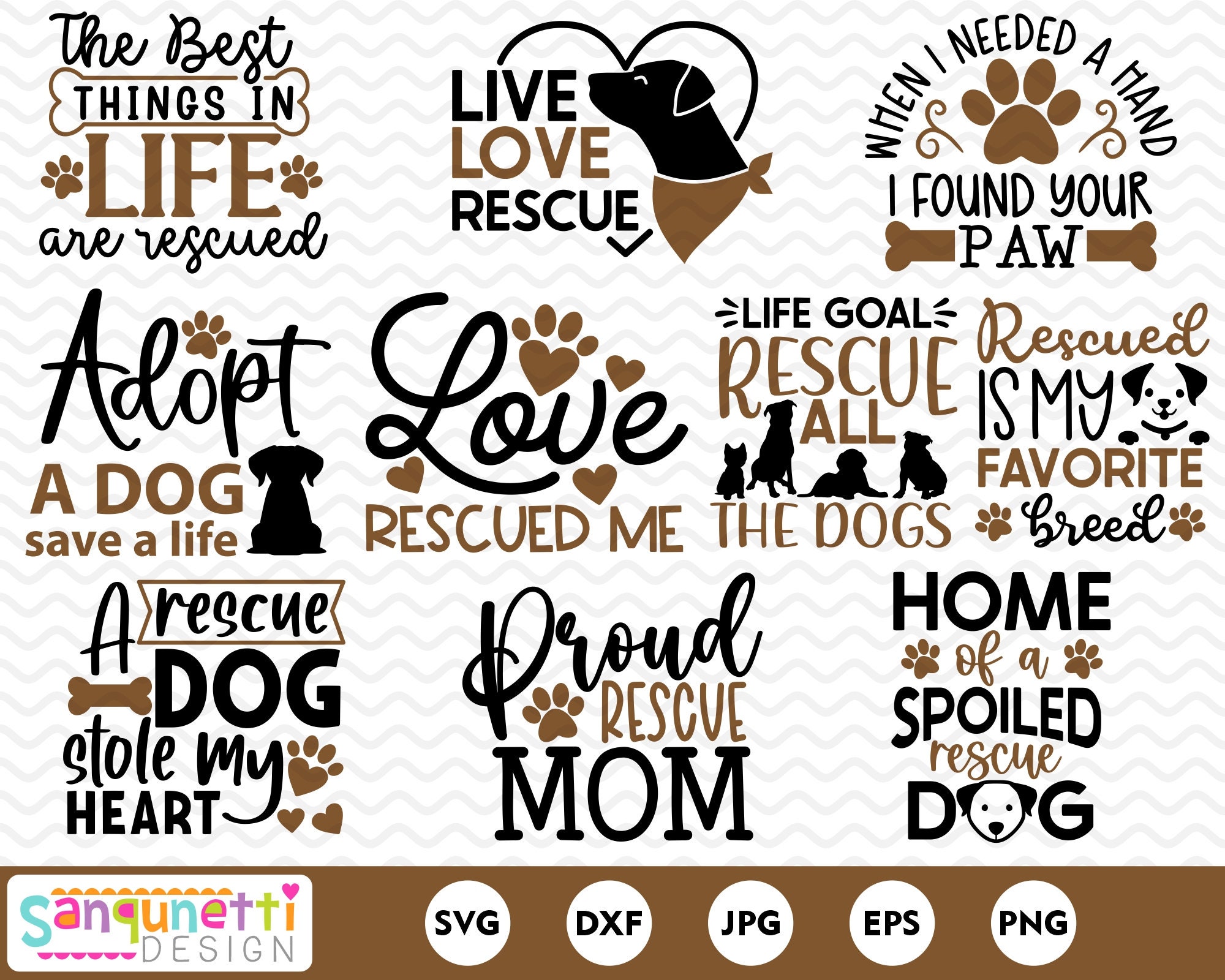 Rescue Dog Bundle Dog Lover Svg Rescue Dog SVG Etsy