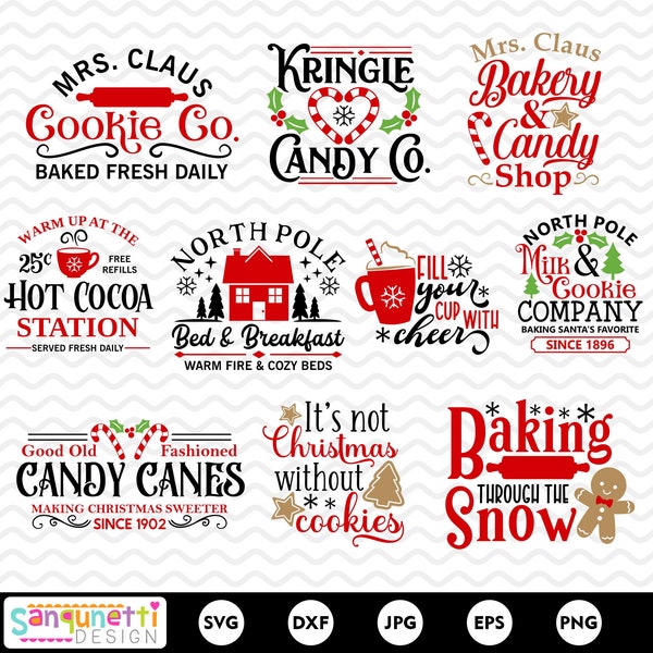 Christmas Home and baking clipart, Christmas Baking SVG bundle