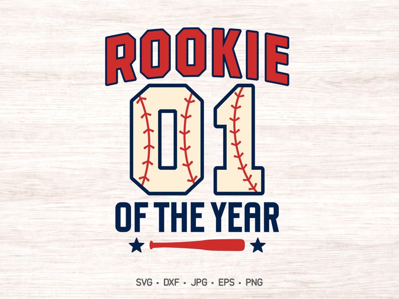 Rookie of the Year Baseball SVG for a First Birthday - Etsy