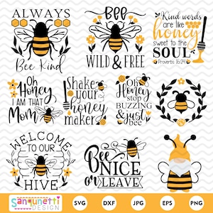 Buzzing Bee Quotes SVG i PNG Pakiet graficzny - pobieranie cyfrowe
