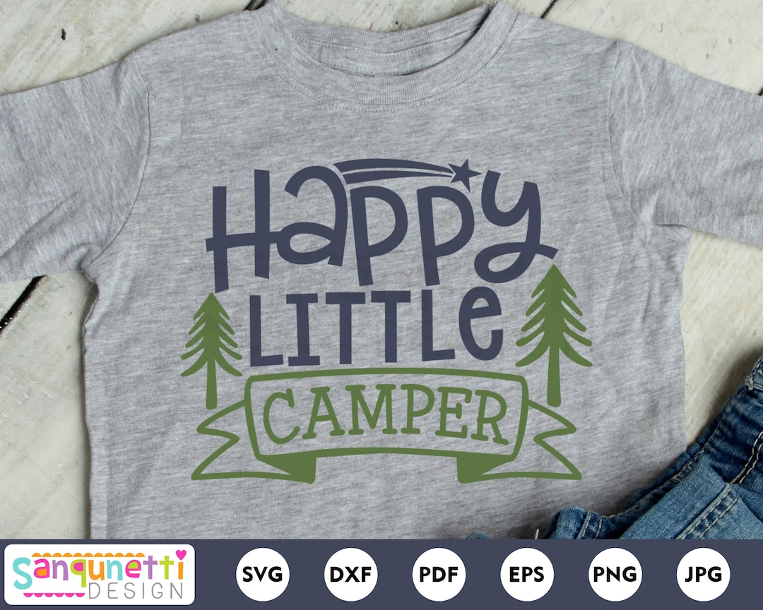 Happy Little Camper Svg Summer Kids Cutting File for Etsy