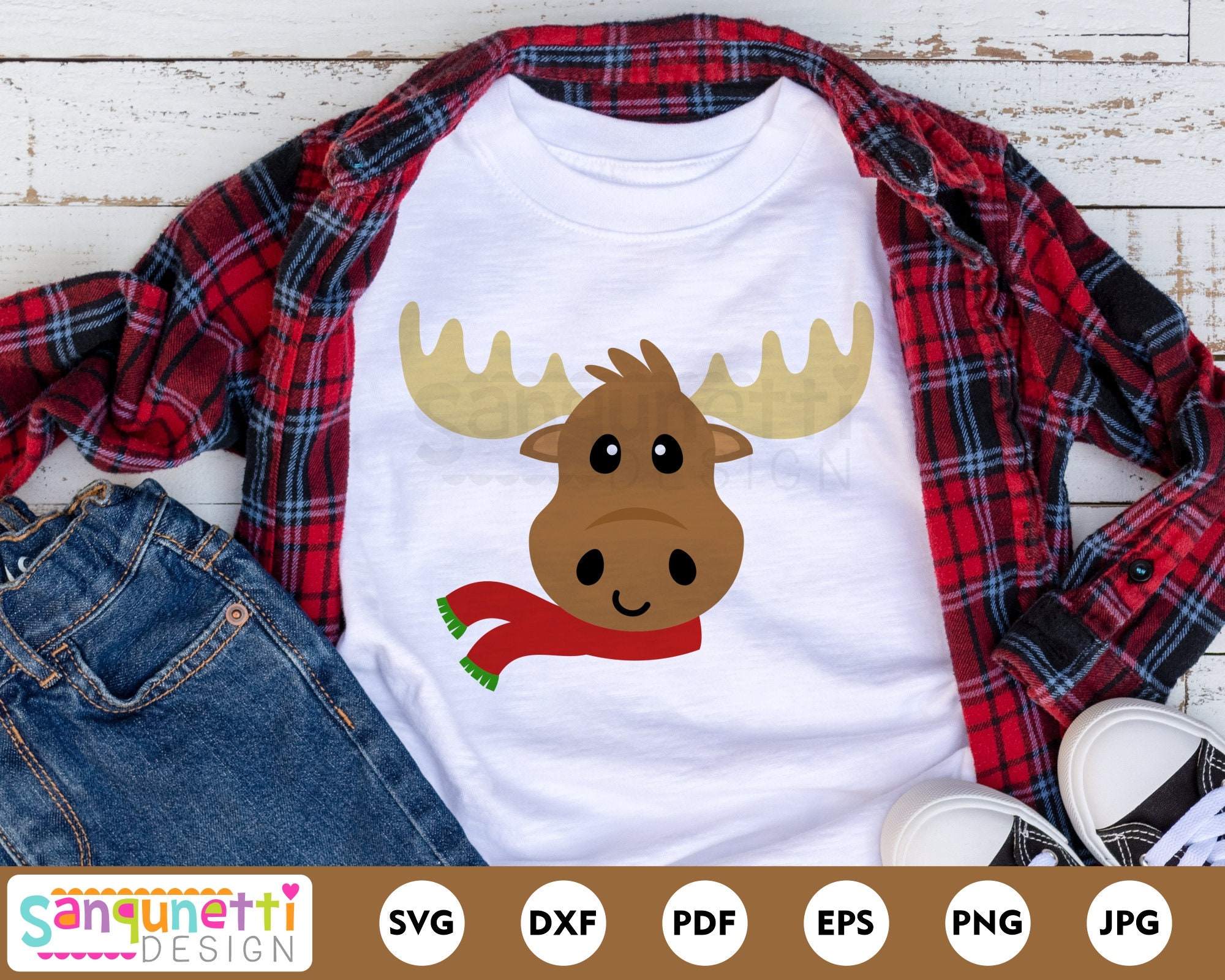 Download Christmas Moose Svg Woodland Winter Cut File For Cricut Etsy