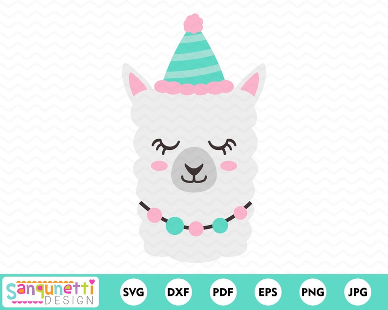 Download Birthday llama svg cutting files cut file for girls | Etsy